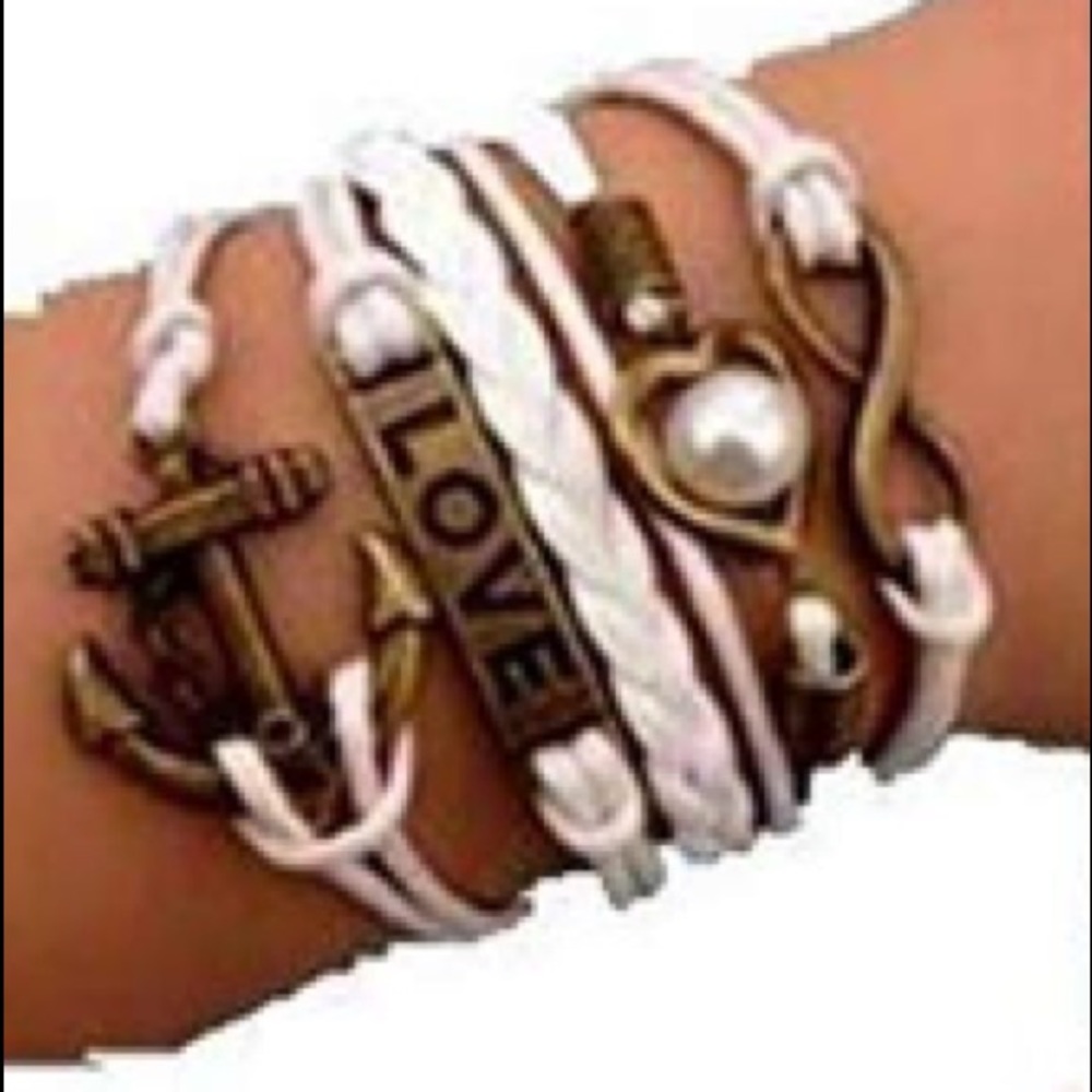 Love Infinity Leather Braided Bracelet